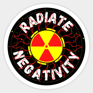 Radiate Negativity - Shining radiating sun Sticker